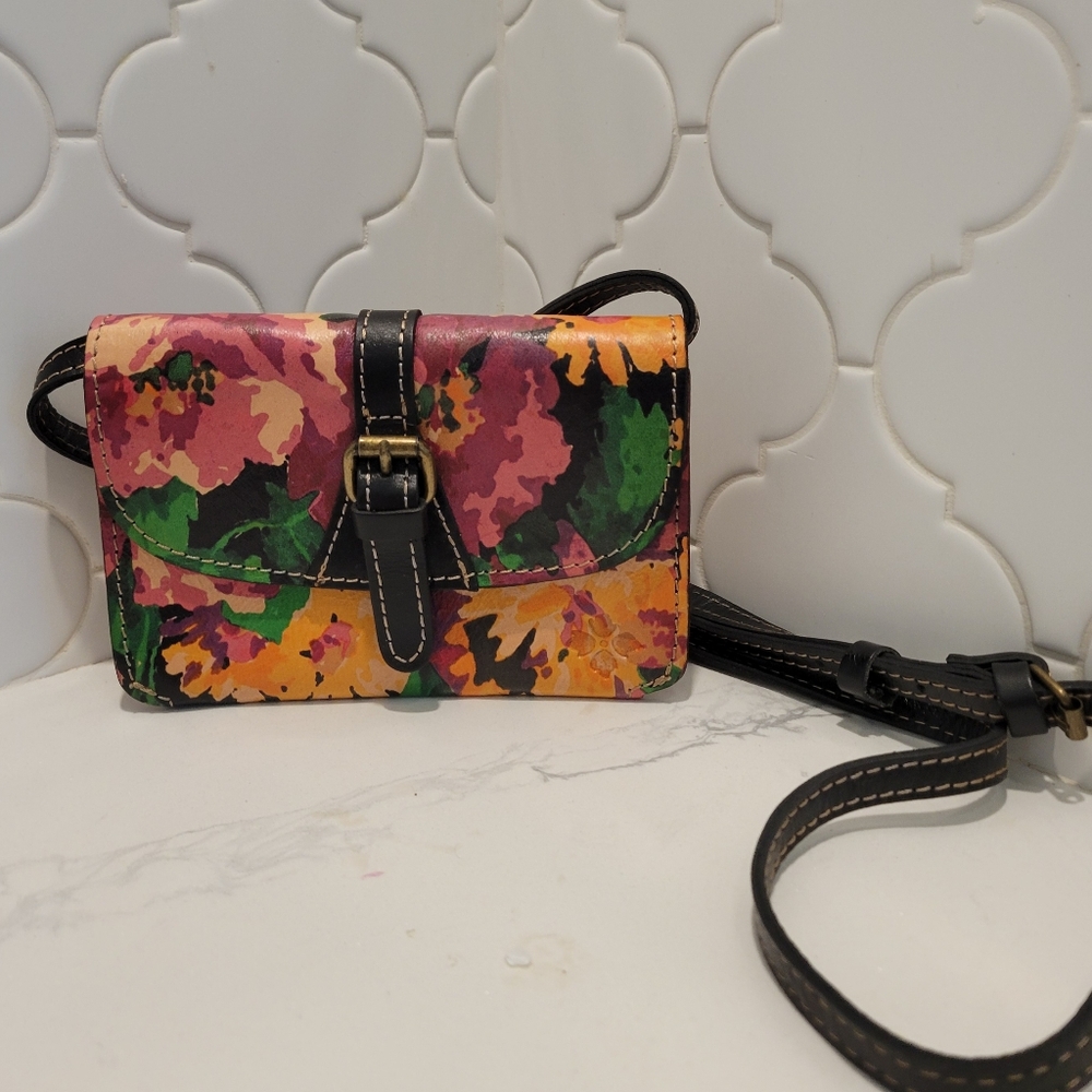 Patricia Nash Floral Leather Crossbody